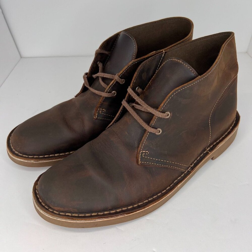 Clarks Mens Bushacre Brown Lace Up Ankle Dessert Size 12 M Chukka Boots